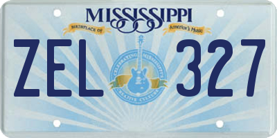 MS license plate ZEL327
