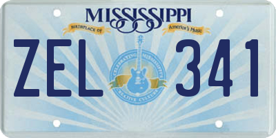 MS license plate ZEL341