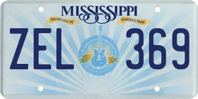 MS license plate ZEL369