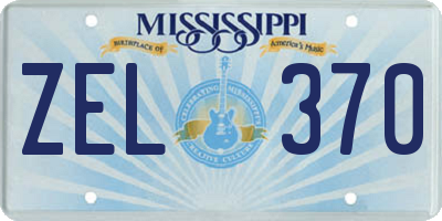 MS license plate ZEL370