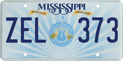 MS license plate ZEL373