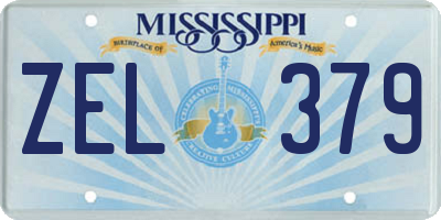 MS license plate ZEL379