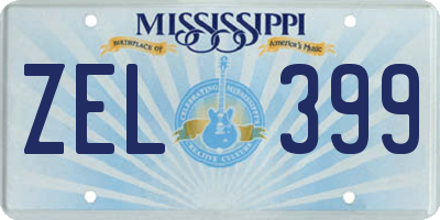 MS license plate ZEL399