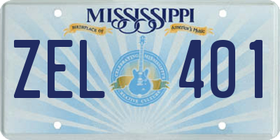 MS license plate ZEL401