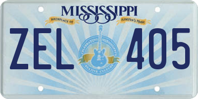 MS license plate ZEL405