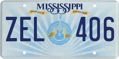 MS license plate ZEL406