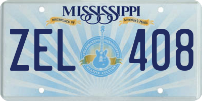 MS license plate ZEL408