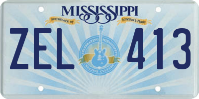 MS license plate ZEL413