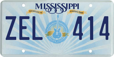 MS license plate ZEL414