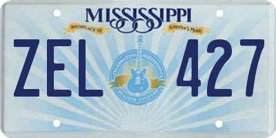 MS license plate ZEL427