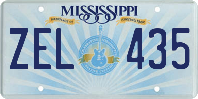 MS license plate ZEL435
