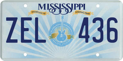 MS license plate ZEL436
