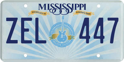 MS license plate ZEL447