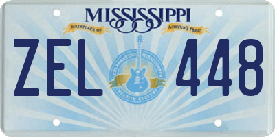 MS license plate ZEL448