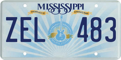 MS license plate ZEL483
