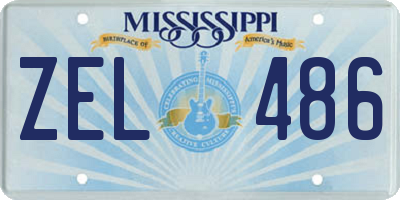 MS license plate ZEL486