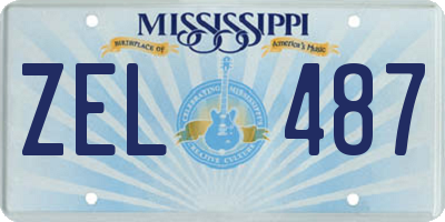 MS license plate ZEL487