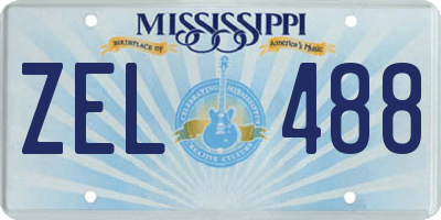 MS license plate ZEL488