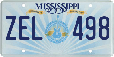 MS license plate ZEL498
