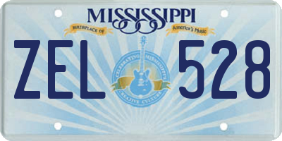 MS license plate ZEL528