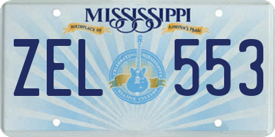MS license plate ZEL553