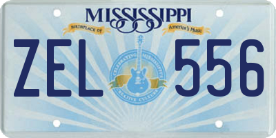 MS license plate ZEL556