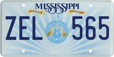 MS license plate ZEL565