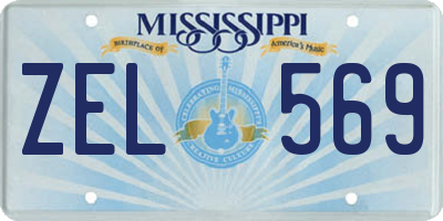 MS license plate ZEL569