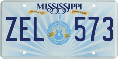 MS license plate ZEL573