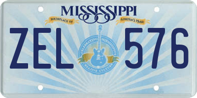 MS license plate ZEL576