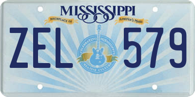 MS license plate ZEL579