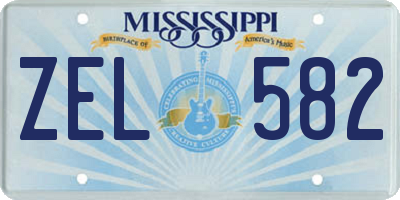 MS license plate ZEL582