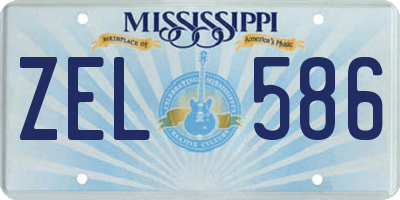MS license plate ZEL586
