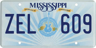 MS license plate ZEL609