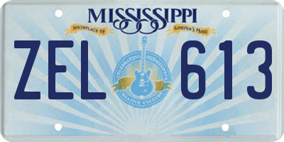 MS license plate ZEL613
