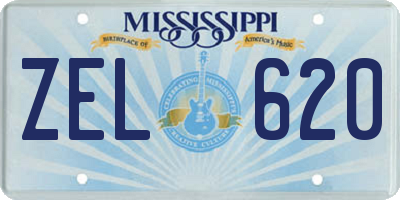 MS license plate ZEL620