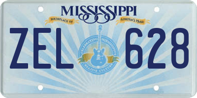 MS license plate ZEL628