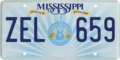 MS license plate ZEL659