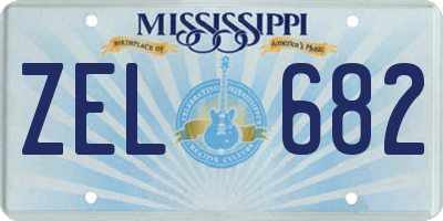 MS license plate ZEL682
