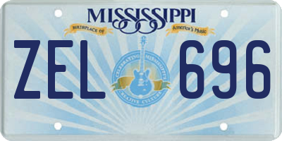 MS license plate ZEL696