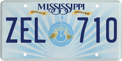 MS license plate ZEL710