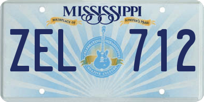 MS license plate ZEL712