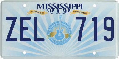 MS license plate ZEL719