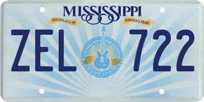 MS license plate ZEL722