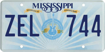 MS license plate ZEL744