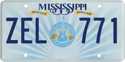 MS license plate ZEL771
