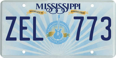 MS license plate ZEL773