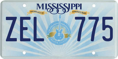 MS license plate ZEL775