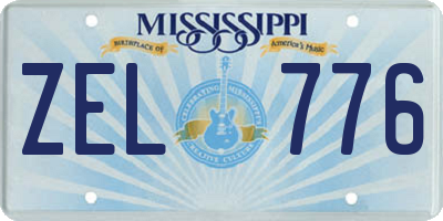 MS license plate ZEL776