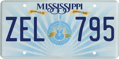 MS license plate ZEL795